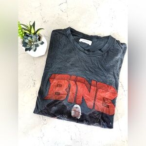 Anine Bing Charcoal Eagle Tee Size XS EUC